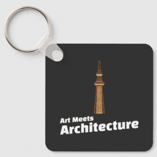 Art Meets Architecture  Architect Art Illustration Key Ring