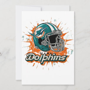 Art - Miami Dolphins Classic Thank You Card