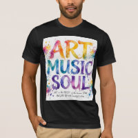 ART MUSIC SOUL - Colourful Watercolor Art Lovers T