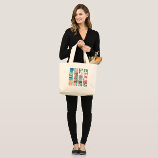 art nature beach birds sea large tote bag
