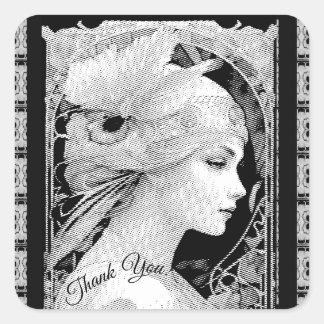 Art Nouvaeu Square Sticker