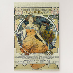 Art Nouveau 1904 World's Fair by Alphonse Mucha Jigsaw Puzzle