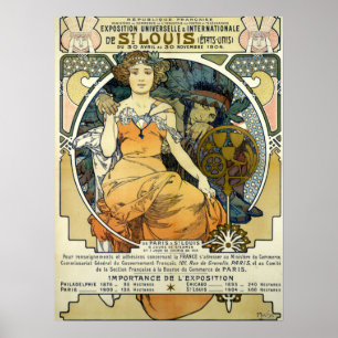 Art Nouveau 1904 World's Fair by Alphonse Mucha Poster