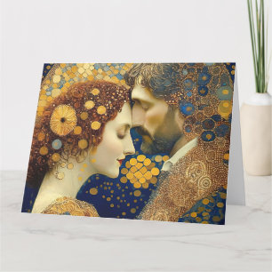 Art Nouveau A Couple In Love Thank You Card
