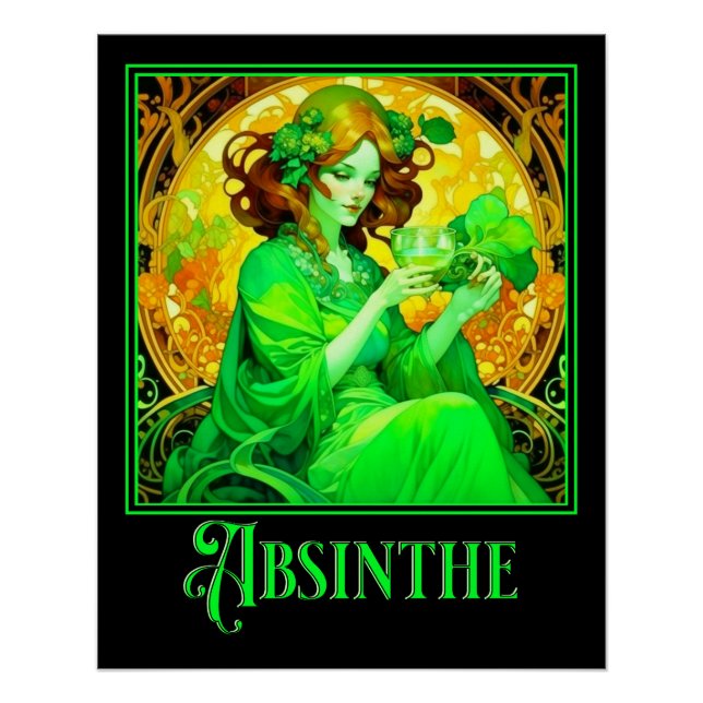 Art Nouveau Absinthe Poster (Front)