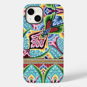Art nouveau abstract colourful textile art Dresser Case-Mate iPhone 14 Case