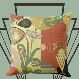 Art Nouveau Abstract Cushion