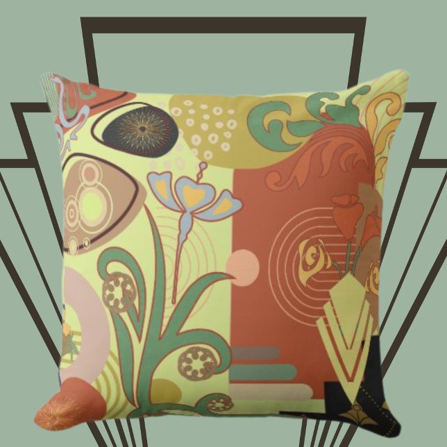 Art Nouveau Abstract Cushion (Creator Uploaded)