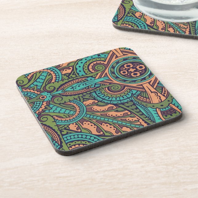 Art nouveau abstract pattern christopher dresser  coaster (Left Side)