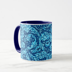 Art Nouveau Acanthus Leaves and Flowers, Sky Blue Mug