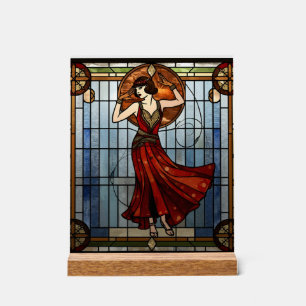 Art Nouveau Acrylic Stained Glass Wall Art Sign
