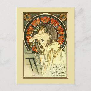 Art Nouveau Alfons Mucha,  portfolio ad Postcard