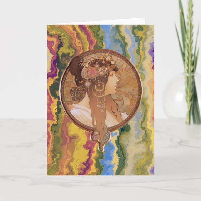 Art Nouveau - Alphonse Mucha Byzantine   Card (Front)