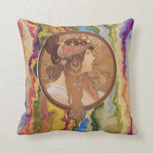 Art Nouveau - Alphonse Mucha Byzantine Cushion