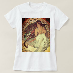 Art nouveau Alphonse Mucha elegant vintage woman T-Shirt