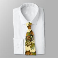 Art Nouveau Alphonse Mucha Maple Leaves Pattern