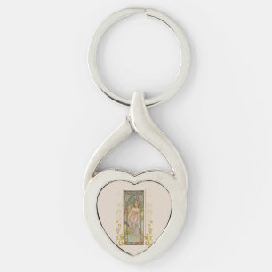 Art Nouveau Alphonse Mucha - Morning Awakening Key Ring