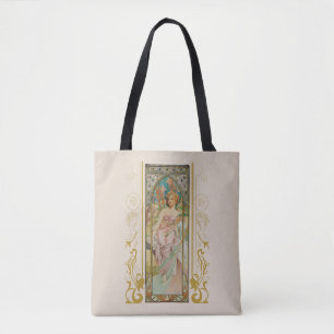 Art Nouveau Alphonse Mucha - Morning Awakening Tote Bag