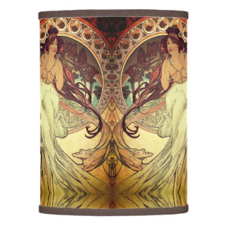 Art nouveau Alphonse Mucha music muse elegant Lamp