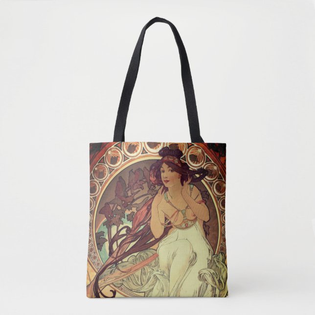 Art nouveau Alphonse Mucha music muse elegant  Tote Bag (Front)