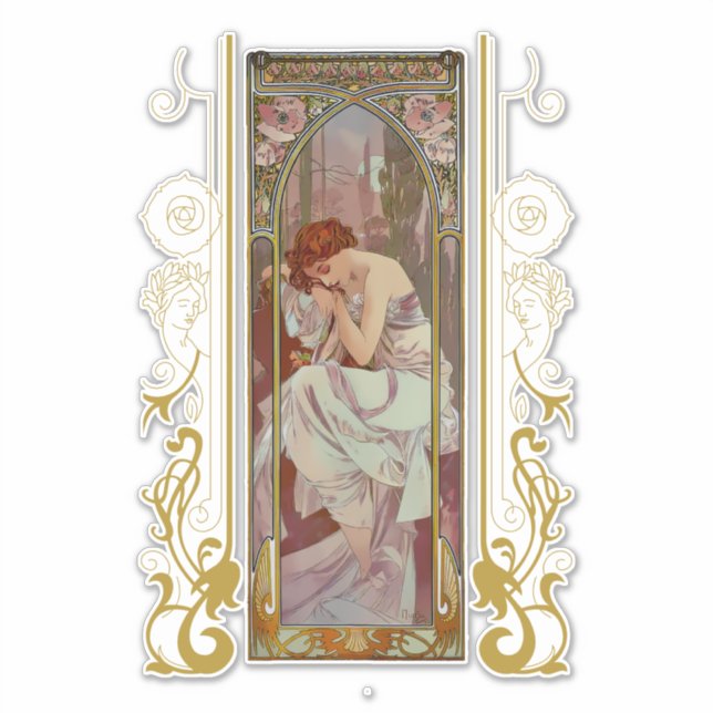 Art Nouveau Alphonse Mucha Night’s Rest (Front)