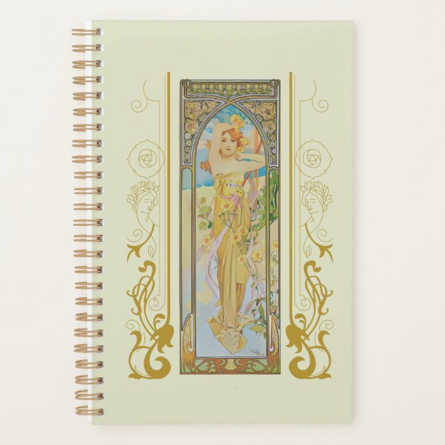 Art Nouveau Alphonse Mucha -The Brightness of Day  Planner (Front)