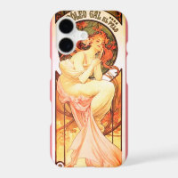 Art nouveau alphonse mucha woman floral perfume