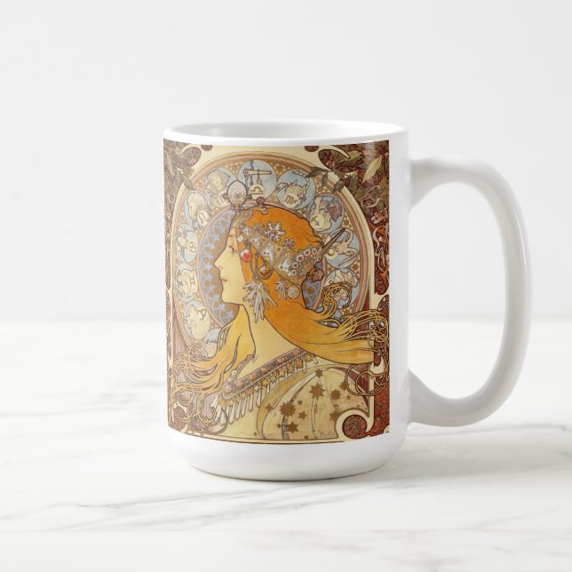 Art Nouveau Alphonse Mucha Zodiac Mug (Right)