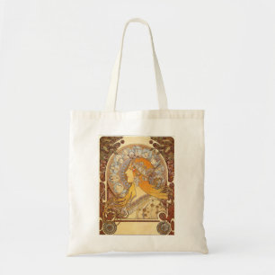 Art Nouveau Alphonse Mucha Zodiac Tote Bag