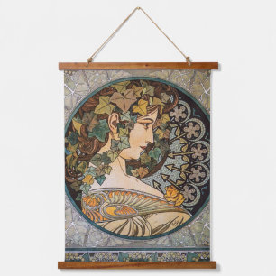 Art Nouveau Alphonse Mucha's Nature Goddess Hanging Tapestry