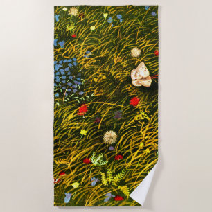 Art Nouveau Alpine Meadow  Beach Towel