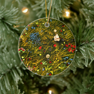 Art Nouveau Alpine Meadow Ceramic Ornament