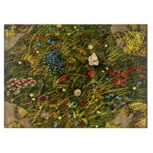 Art Nouveau Alpine Meadow  Cutting Board