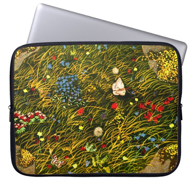 Art Nouveau Alpine Meadow  Laptop Sleeve (Front)