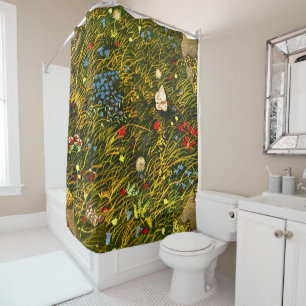 Art Nouveau Alpine Meadow Shower Curtain