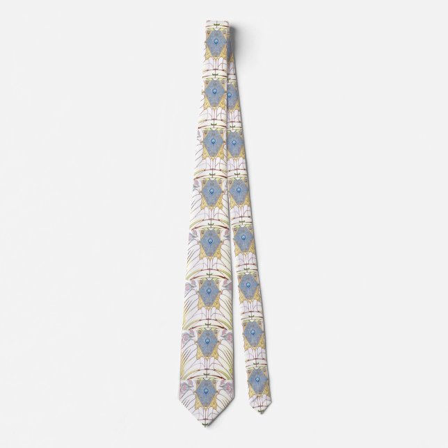Art nouveau and Persian art- inspired digital art  Tie (Front)