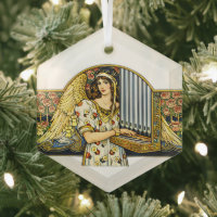 Art Nouveau Angel Organ Player Vintage Music 