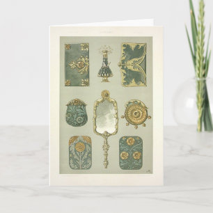 Art nouveau anton seder dressing table card