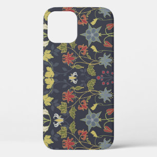 Art Nouveau Aquilegia: Dark Floral iPhone 12 Case