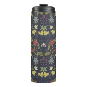 Art Nouveau Aquilegia: Dark Floral Thermal Tumbler