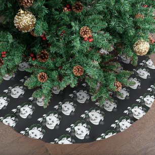 Art Nouveau Arctic White Fox Brushed Polyester Tree Skirt