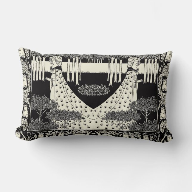 Art Nouveau Aubrey Beardsley Salome Lumbar Cushion (Front)