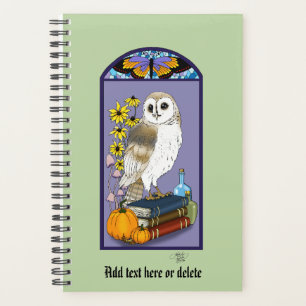 Art Nouveau Barn Owl Pumpkins Books Planner