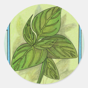 Art nouveau. Basil. Classic Round Sticker