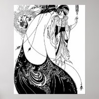 Art Nouveau Beardsley Peacock Skirt
