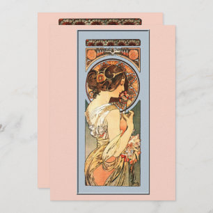 Art Nouveau Beautiful Bride Wedding Invitation