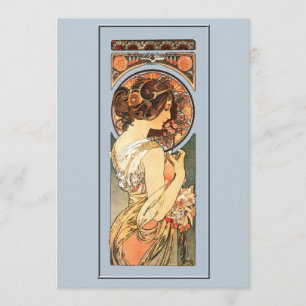 Art Nouveau Beautiful Bride Wedding Invitation