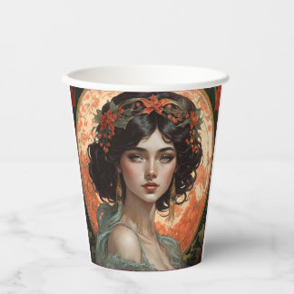 Art Nouveau Beauty No. 1 Paper Cups