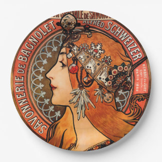 Art Nouveau Beauty Paper Plate