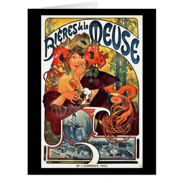 Art Nouveau Beer Ad 1897 (Front)